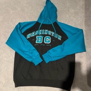 Teal and Black Washington DC Hoodie